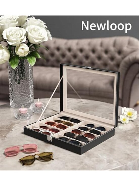 10 Slots Sunglass Organizer for Multiple Pairs of Eyeglass Storage